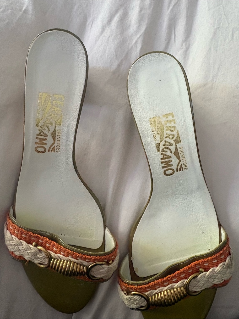 FINAL SALE - Authentic Vintage Ferragamo slip on sandals - Picture 10 of 10